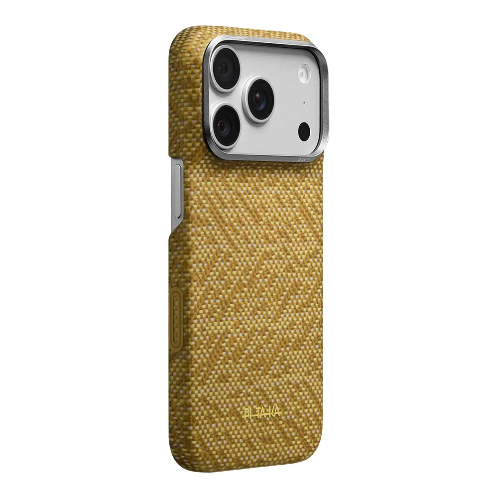 iPhone 18 Pro MagSafe Uyumlu Aramid Fiber Kılıf - Pitaka Wind Over Wheat