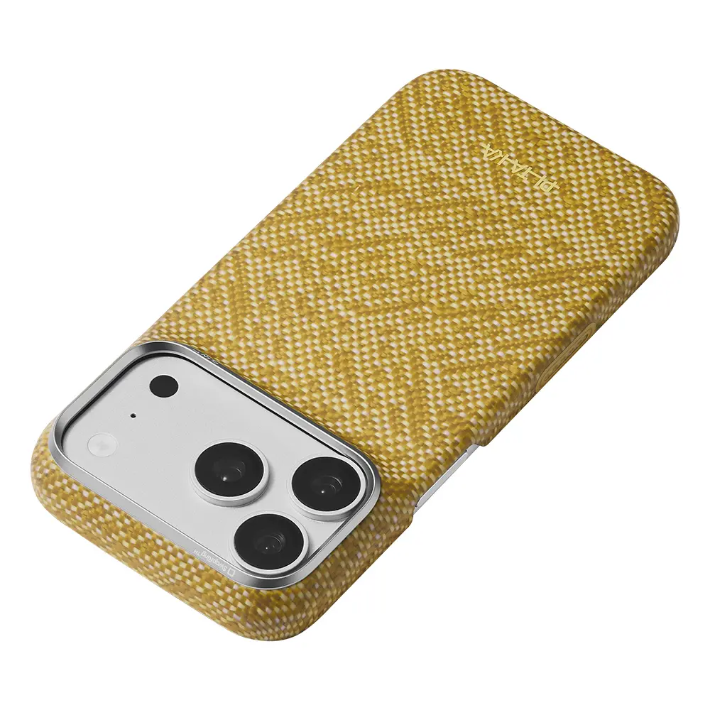 iPhone 18 Pro MagSafe Uyumlu Aramid Fiber Kılıf - Pitaka Wind Over Wheat