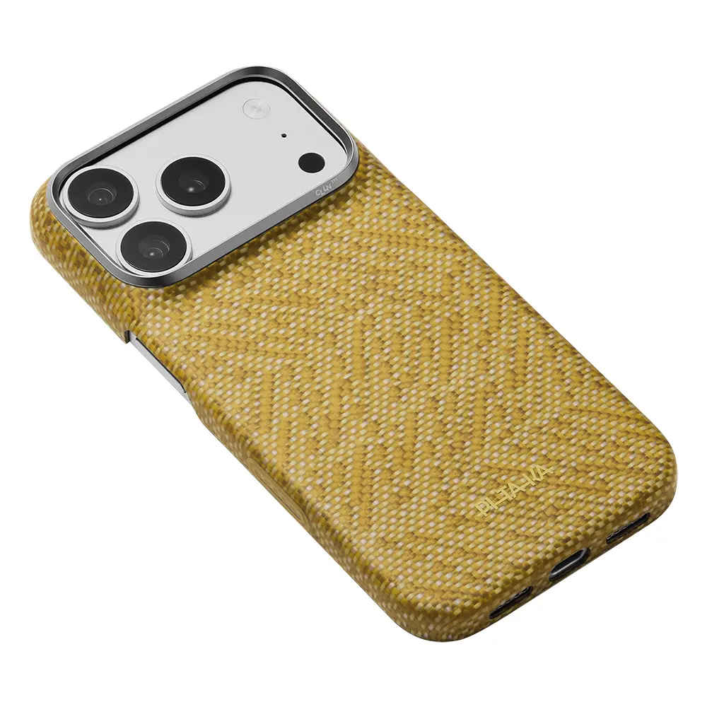 iPhone 18 Pro MagSafe Uyumlu Aramid Fiber Kılıf - Pitaka Wind Over Wheat