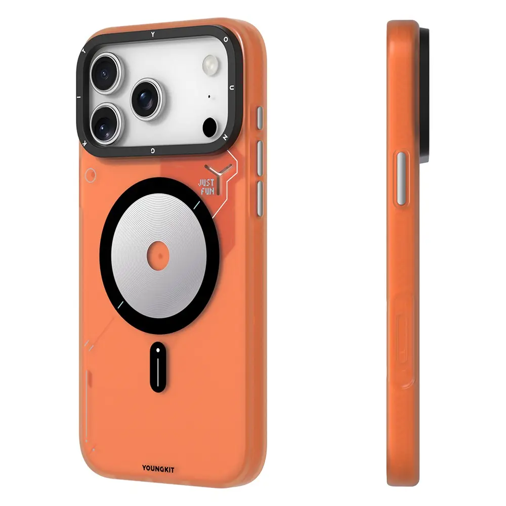 iPhone 18 Pro MagSafe Uyumlu Disk Desenli Kılıf - Youngkit Disc Battle