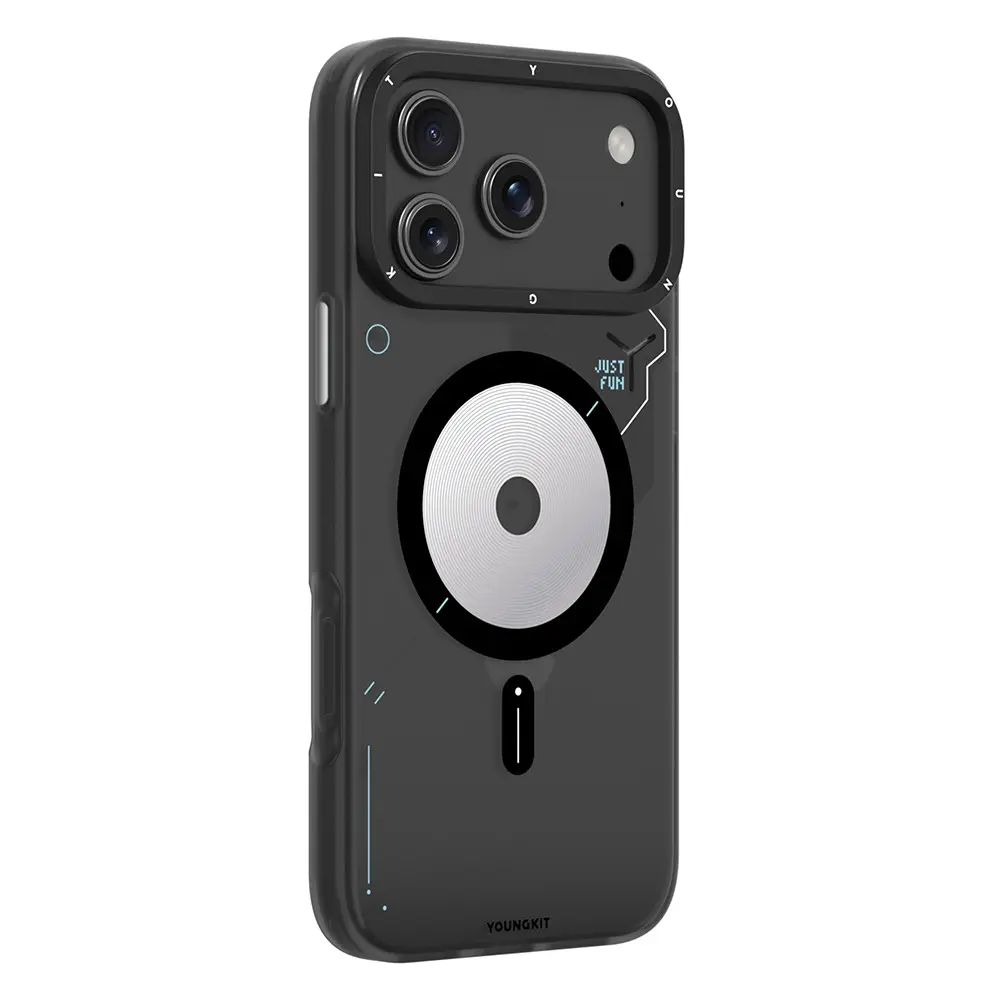 iPhone 18 Pro MagSafe Uyumlu Disk Desenli Kılıf - Youngkit Disc Battle