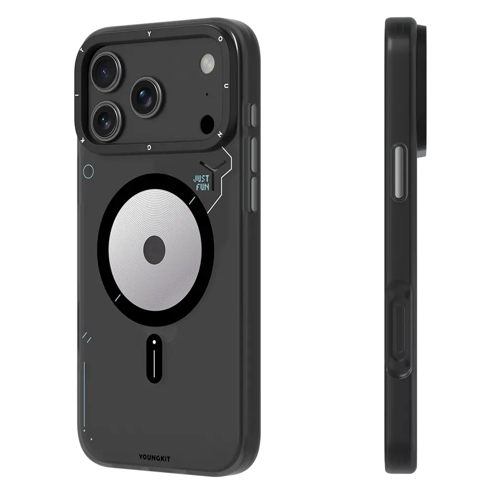iPhone 18 Pro MagSafe Uyumlu Disk Desenli Kılıf - Youngkit Disc Battle