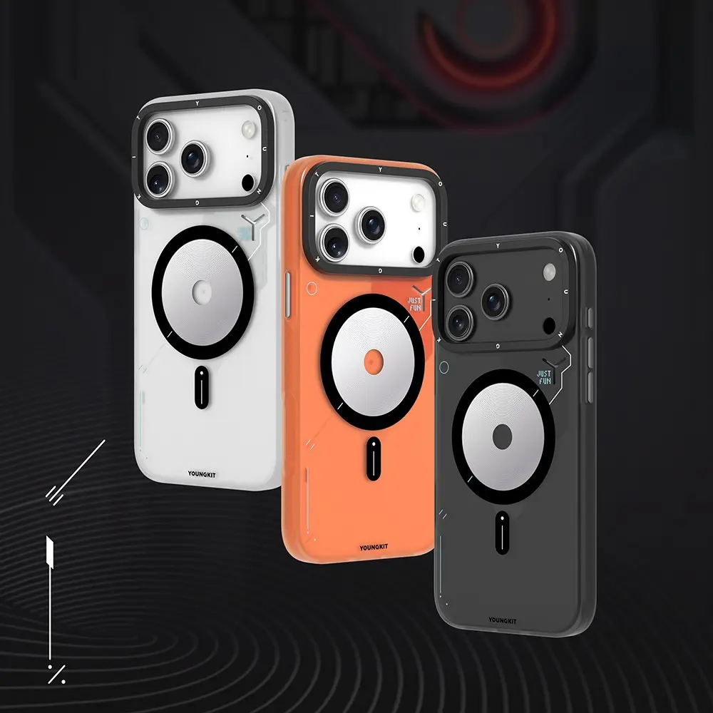 iPhone 18 Pro MagSafe Uyumlu Disk Desenli Kılıf - Youngkit Disc Battle