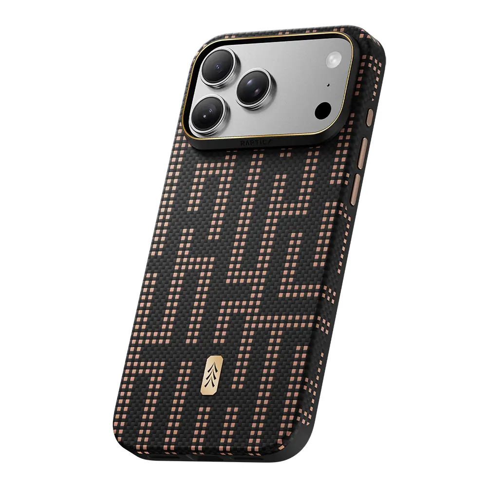 iPhone 18 Pro MagSafe Uyumlu Karbon Kılıf - Raptic Aramid Dual Ultra Grid