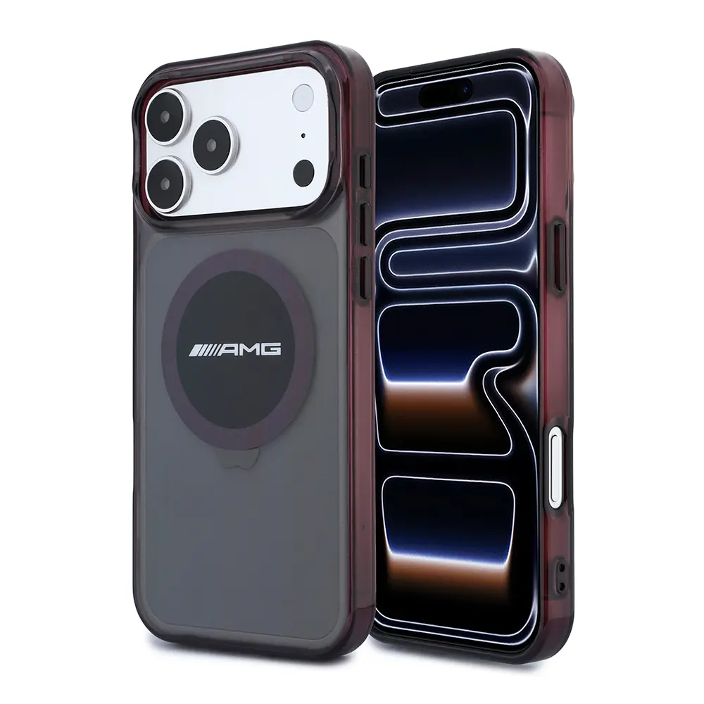 iPhone 18 Pro Max MagSafe Uyumlu Şeffaf Kılıf - AMG Bicolor Block