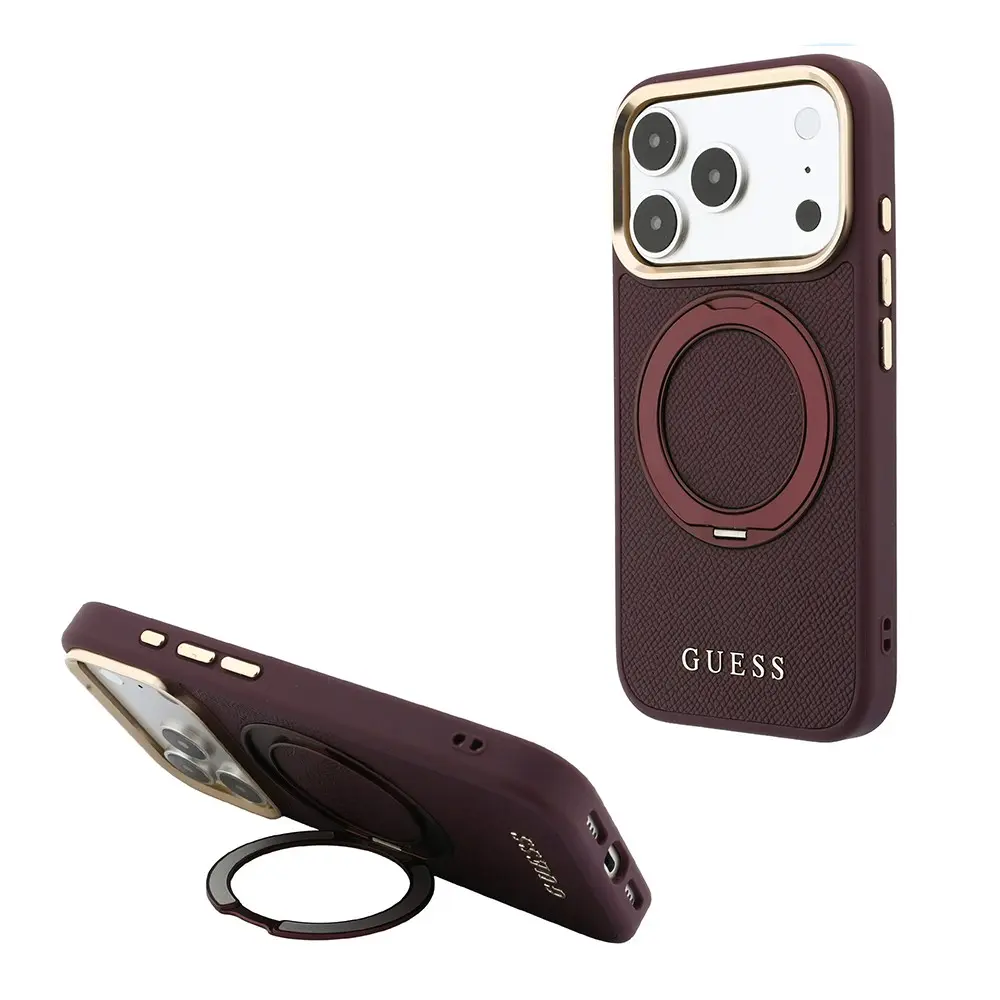 iPhone 18 Pro Max MagSafe Uyumlu 360 Derece Standlı Kılıf - Guess
