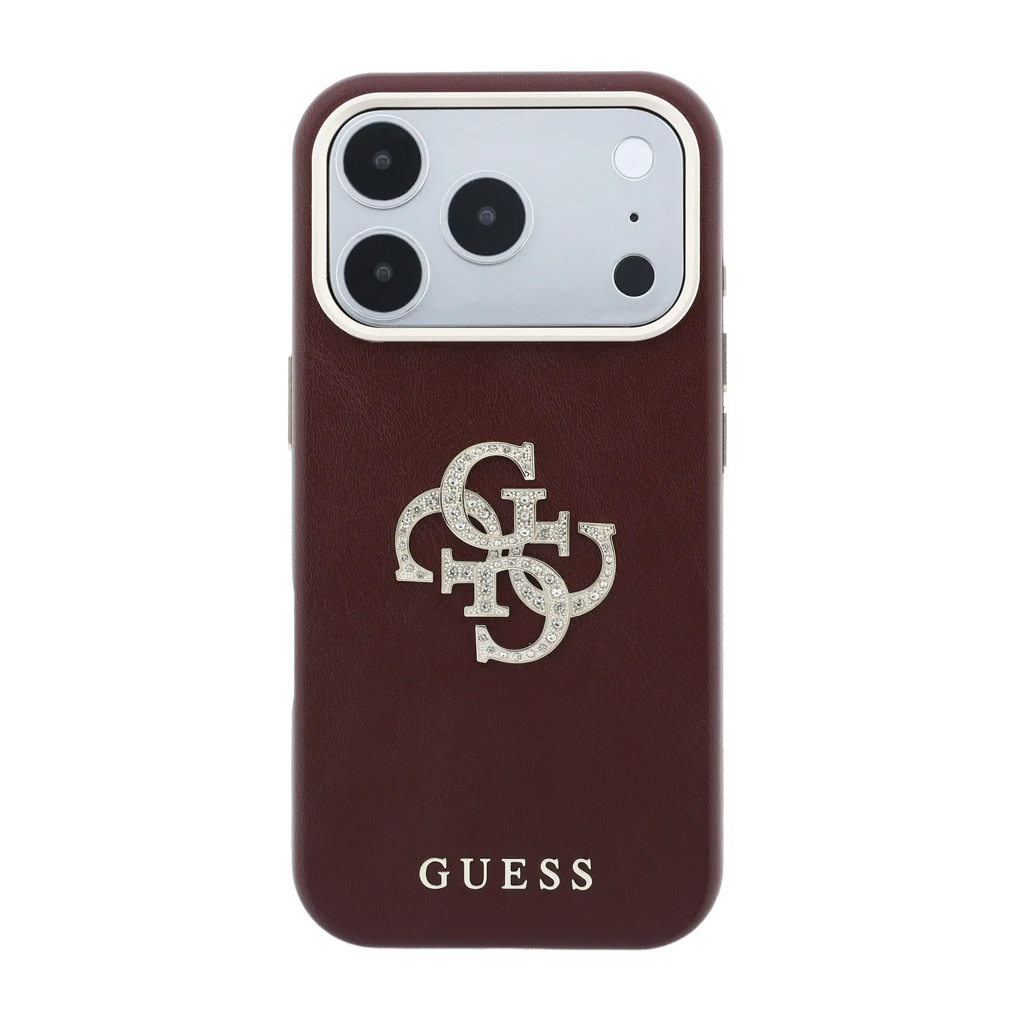 iPhone 18 Pro Max Metal Kamera Çerçeveli PU Kılıf - Guess