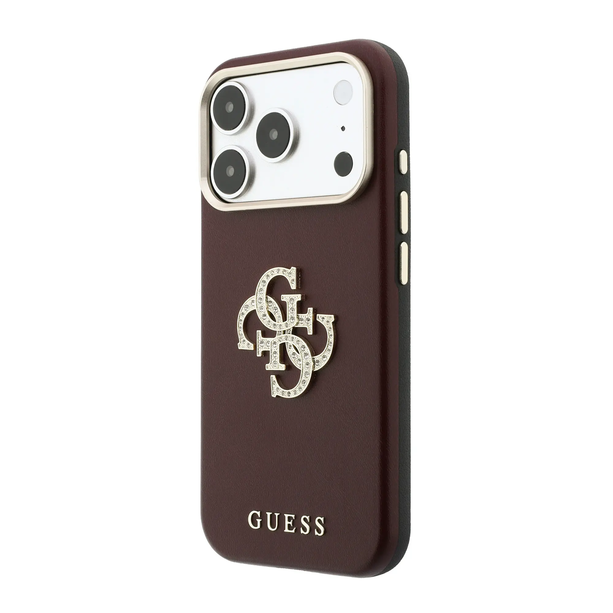 iPhone 18 Pro Max Metal Kamera Çerçeveli PU Kılıf - Guess