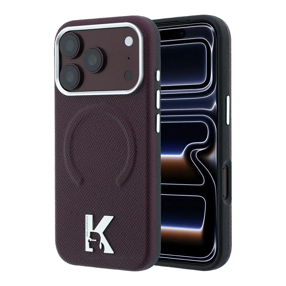 iPhone 18 Pro Max MagSafe Uyumlu Deri Kılıf - Karl Lagerfeld KHEAD