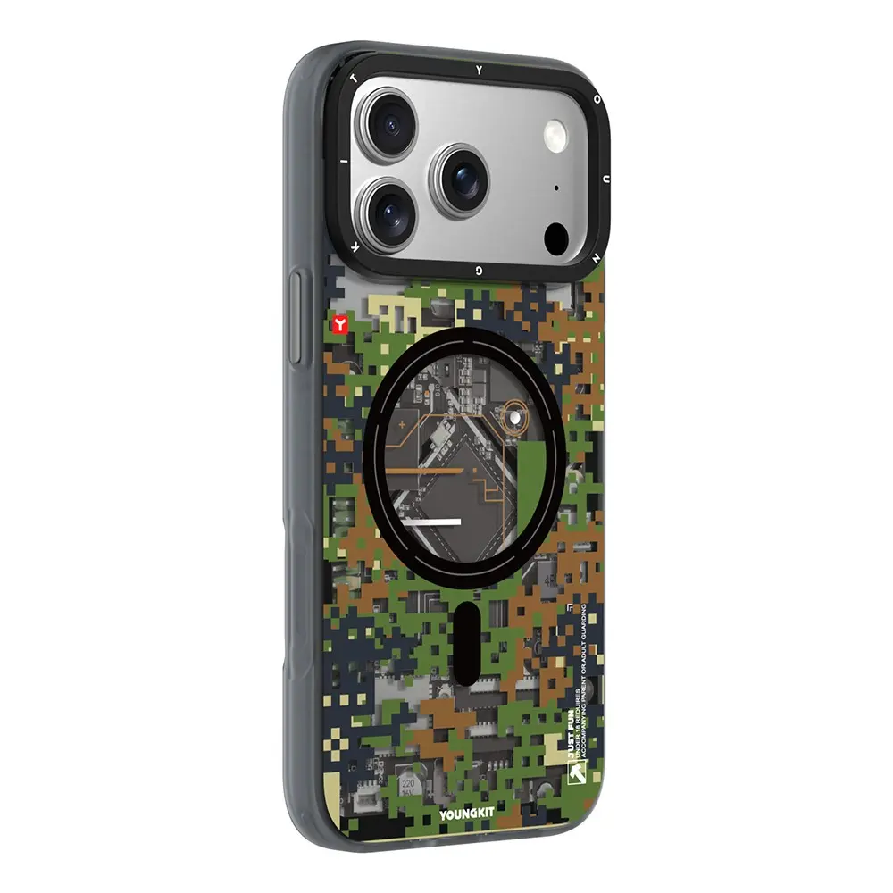 iPhone 18 Pro Max MagSafe Uyumlu Kamuflaj Kılıf - Youngkit Camouflage Sykell