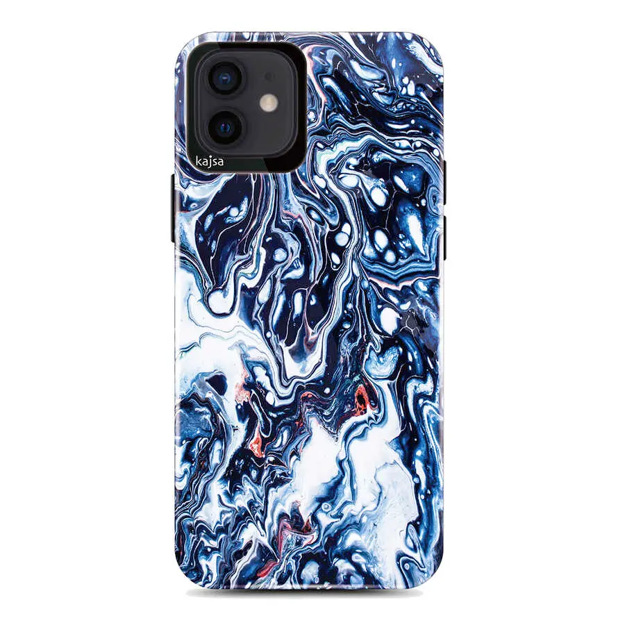 iPhone 12 Ebru Tasarımlı İnce Kılıf - Kajsa Lava Kapak