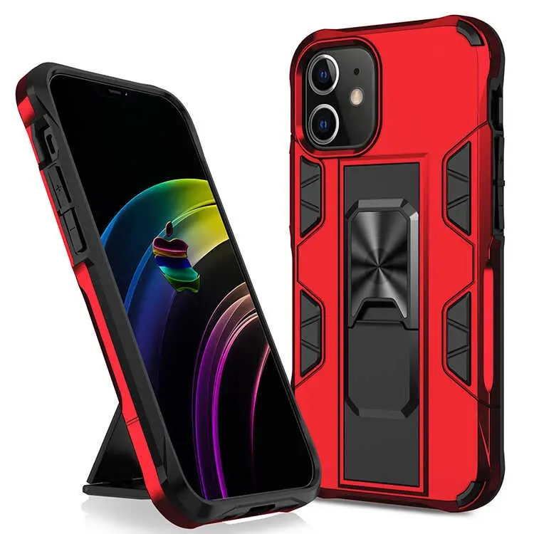 iPhone 12 Pro Katlanabilir Standlı Manyetik Kılıf - Zore Volve