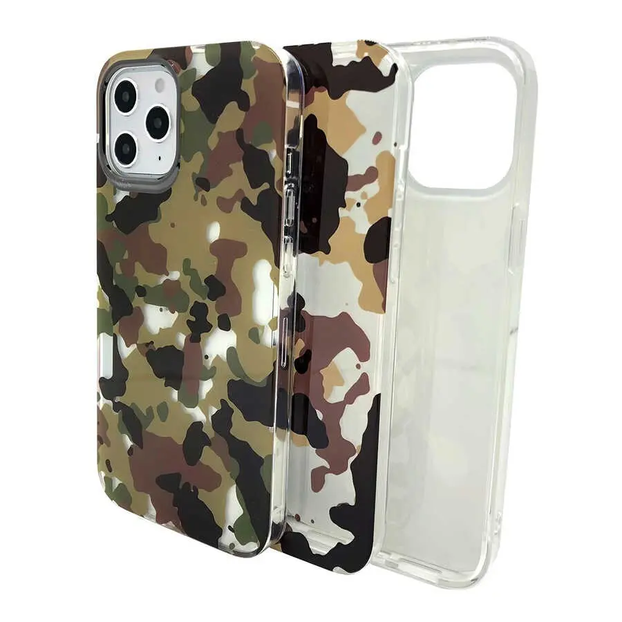 iPhone 12 Pro Kamuflaj Desenli Kılıf - Kajsa Camo Kapak