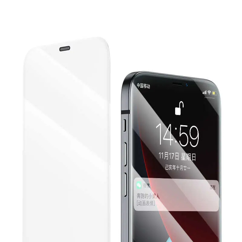 iPhone 12 Pro Max Ekran Koruyucu, Toz Geçirmez Metal Ahize Korumalı - Benks OKR