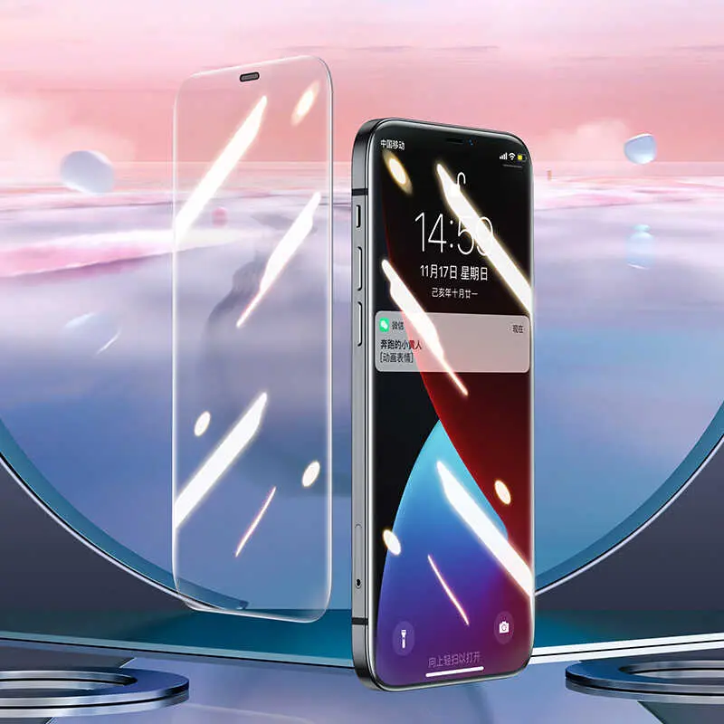 iPhone 12 Pro Max Ekran Koruyucu, Toz Geçirmez Metal Ahize Korumalı - Benks OKR