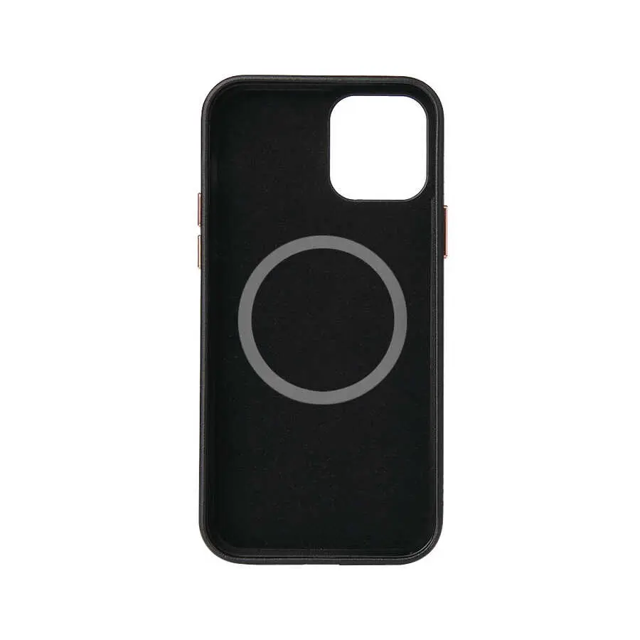 iPhone 12 Pro Max MagSafe Uyumlu Deri Kılıf - Zore Leathersafe Wireless