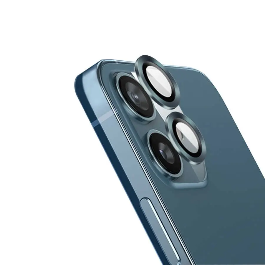 iPhone 12 Kamera Lens Koruyucu, 4 Katmanlı Alüminyum - Wiwu Lens Guard