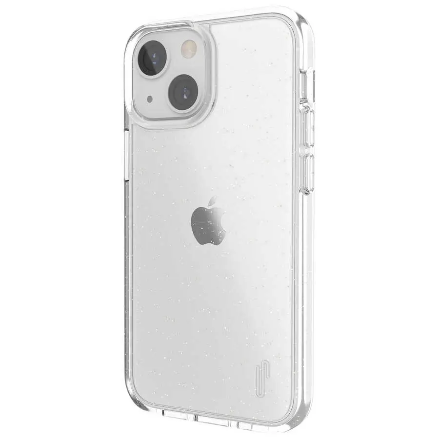 iPhone 13 Mini Şeffaf Simli Kılıf - Ugly Rubber Vogue