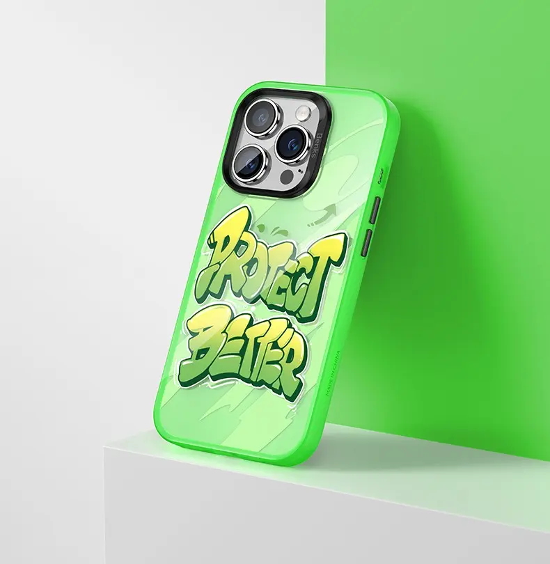 iPhone 13 Pro Airbagli TPU Kılıf, Yazı Temalı - Benks Dynamic New