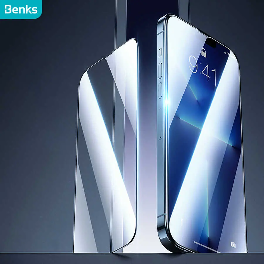 iPhone 13 Pro Max Mat Ekran Koruyucu, Parmak İzi Bırakmayan Cam - Benks
