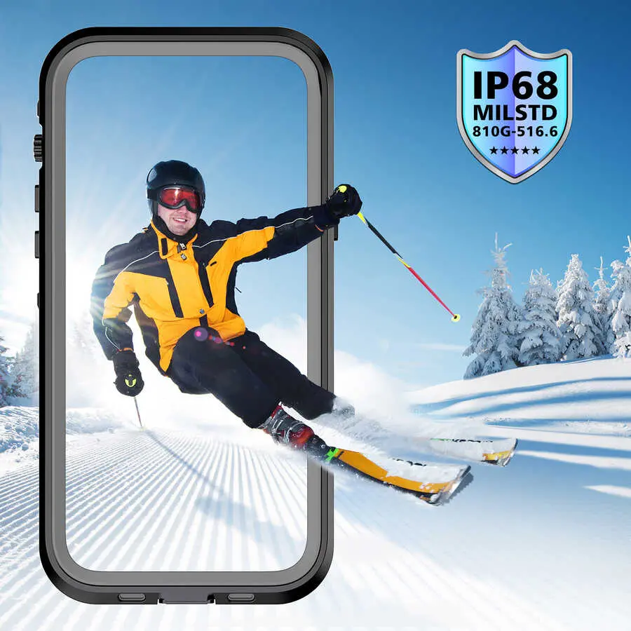 iPhone 13 Pro Max Su Geçirmez Kılıf, 2 m Dayanıklı - Zore