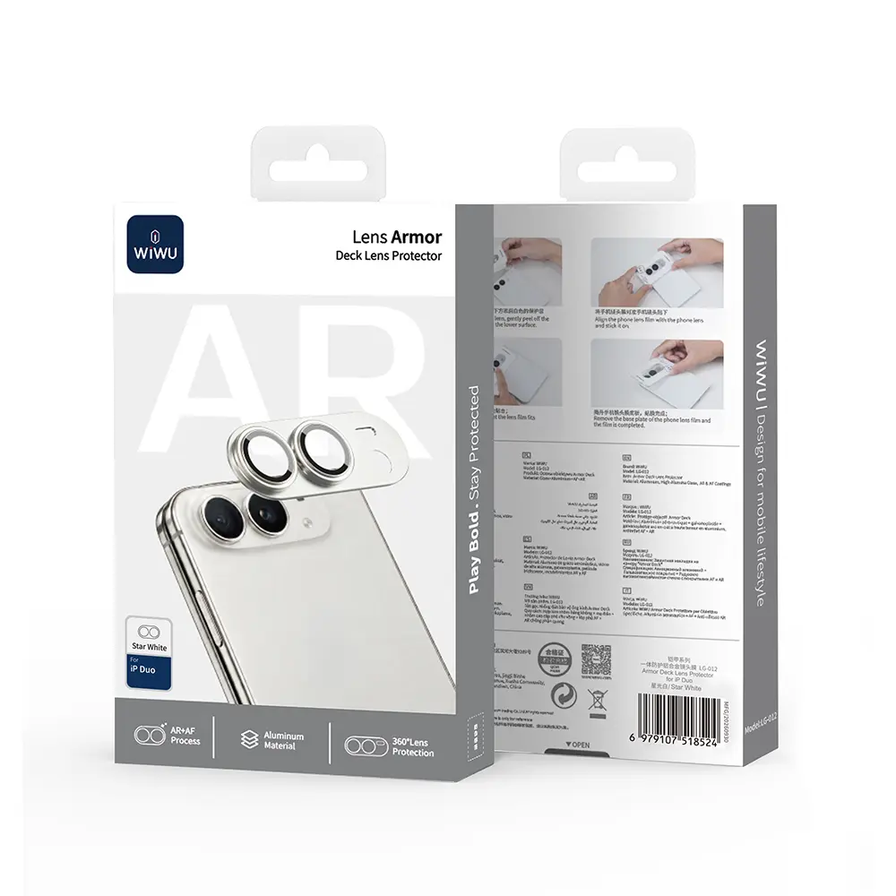 Apple iPhone Duo Wiwu LG-012 Armor Deck Oleofobik Anti Reflective 9H Kamera Lens Koruyucu