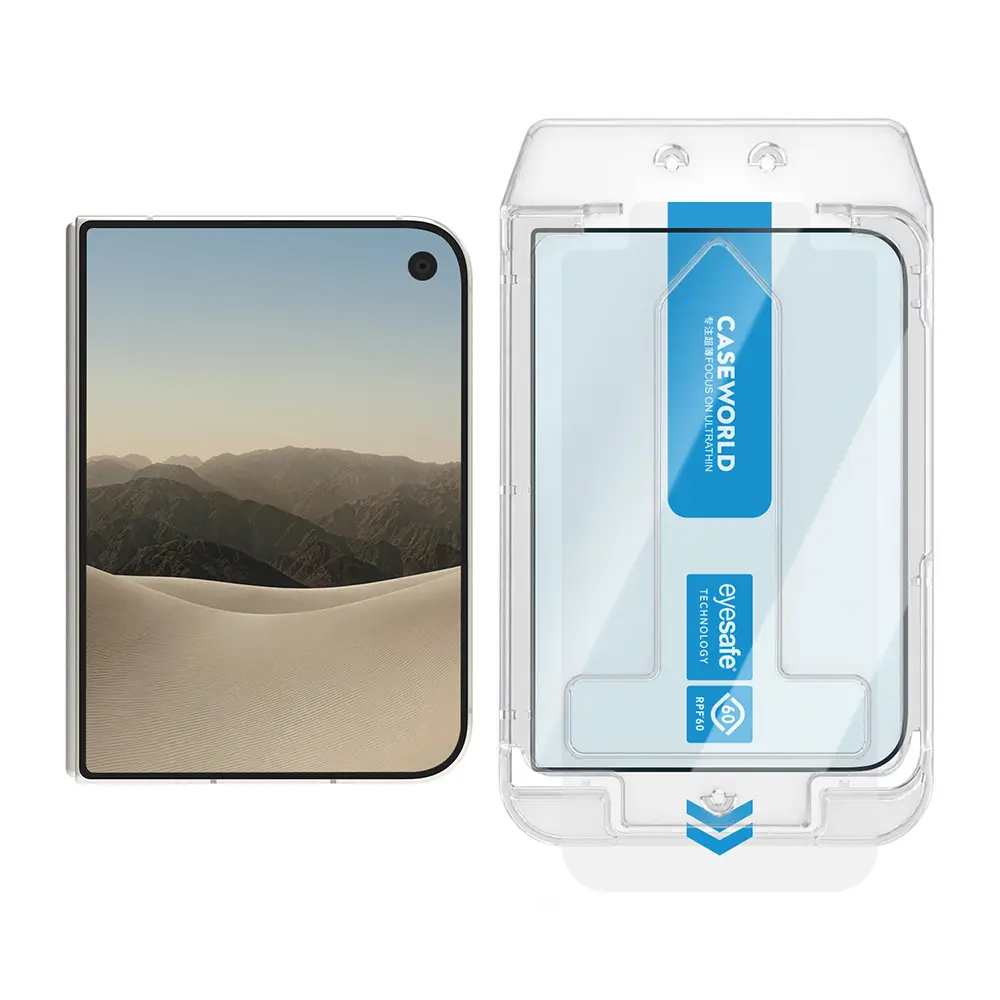 iPhone Duo Eyesafe Mavi Işık Teknolojili Temperli Cam Ekran Koruyucu - CaseWorld Applicator Serisi