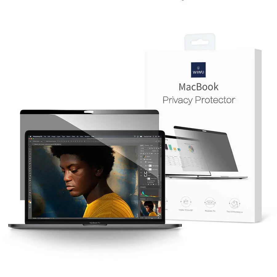MacBook Pro 16" (2019) Gizlilik Filtreli Ekran Koruyucu - Wiwu