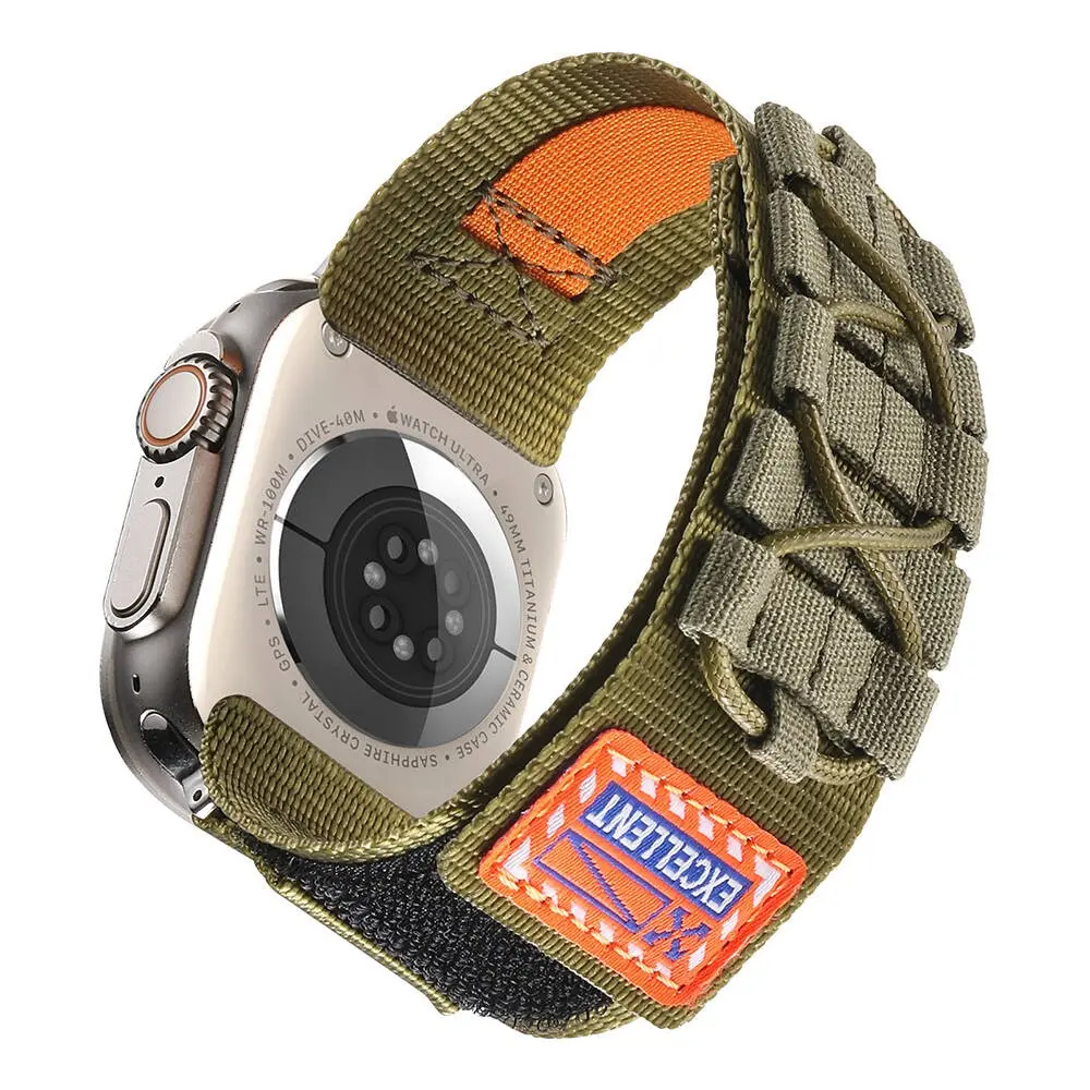 Apple Watch 42 mm Örgülü Naylon Kordon - Zore KRD-112 Orbital