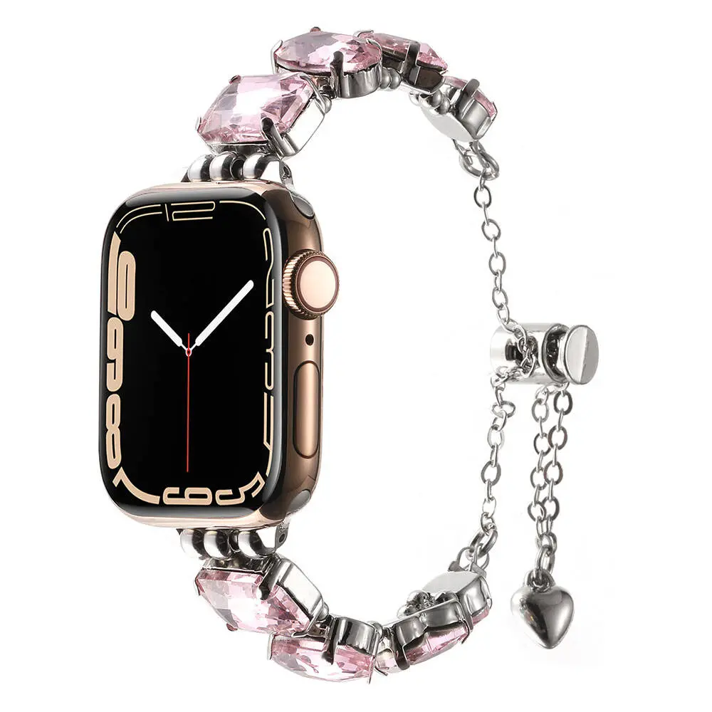 Apple Watch 42 mm Renkli Taş Tasarımlı Kordon - Zore KRD-115