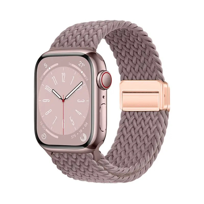Apple Watch 42 mm Örgü Tasarımlı Hasır Kordon - Zore KRD-134