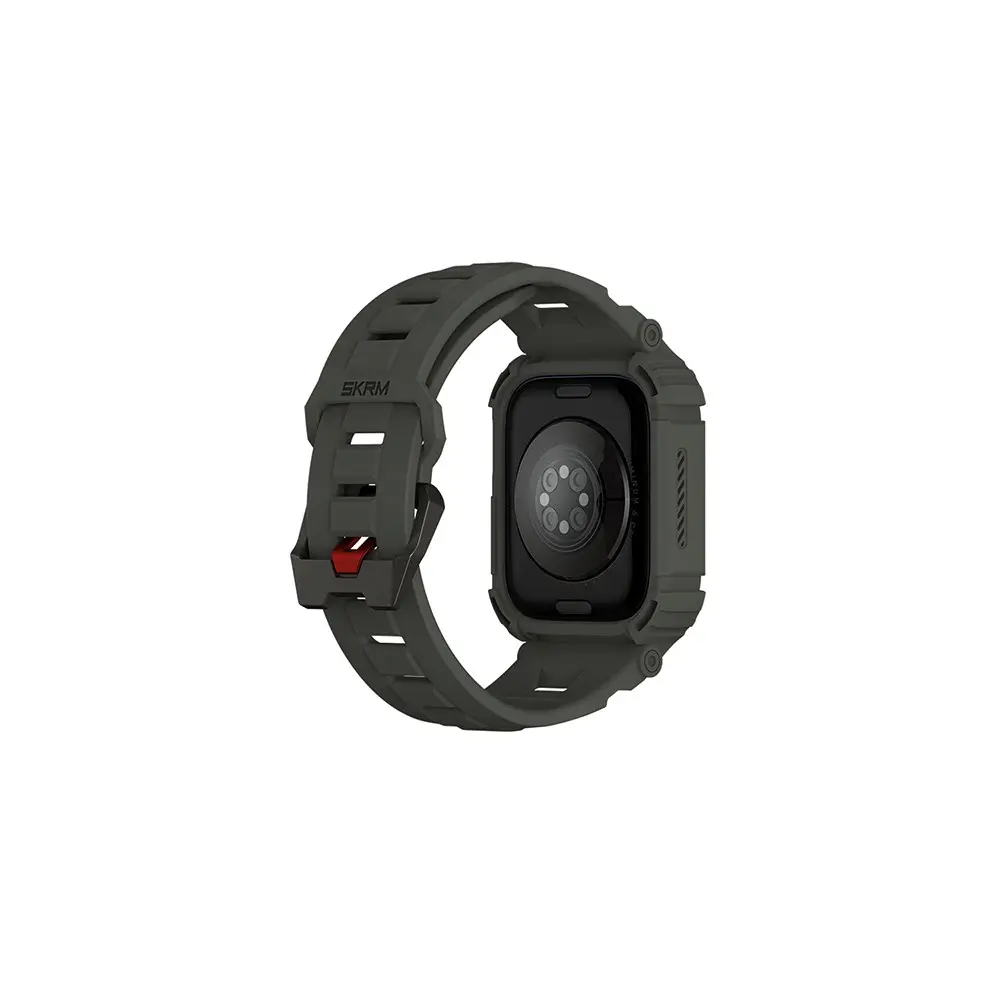 Apple Watch 45 mm Kasa Koruyucu ve Silikon Kordon - Skinarma Mecha 2'si 1 Arada