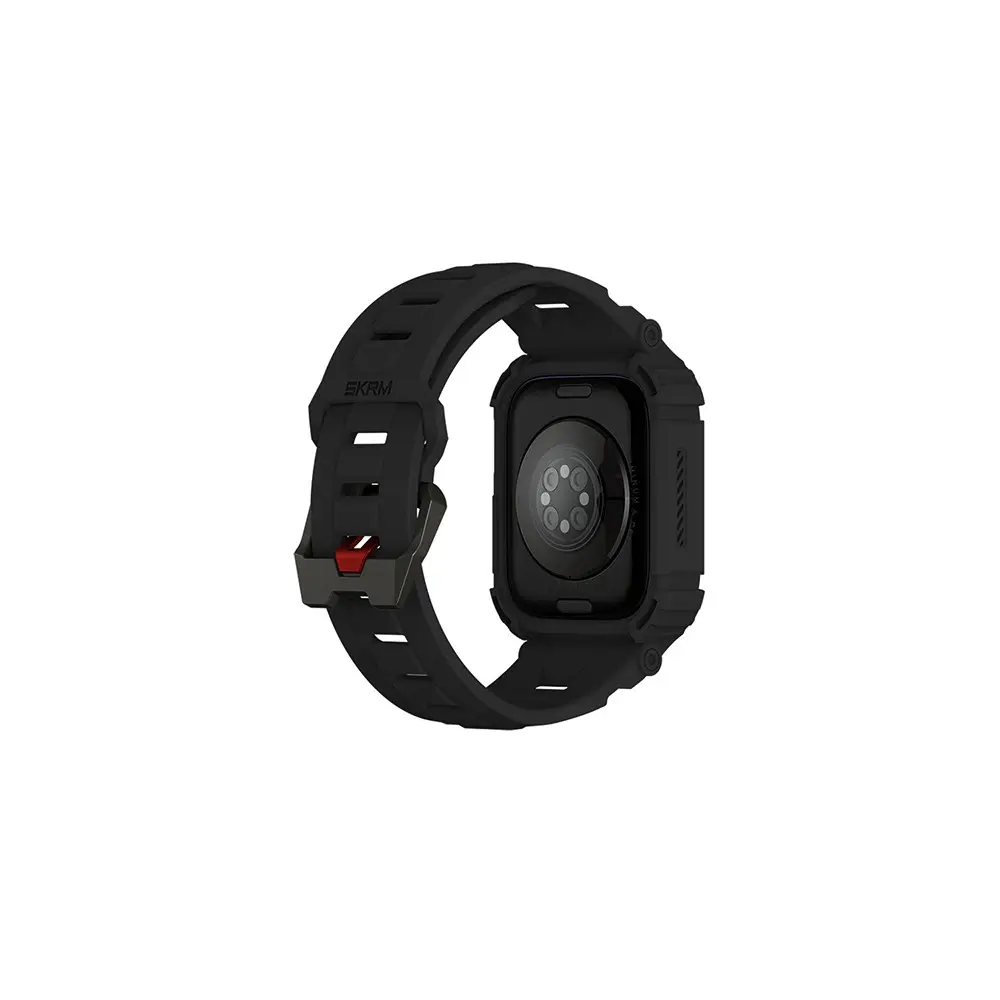Apple Watch 45 mm Kasa Koruyucu ve Silikon Kordon - Skinarma Mecha 2'si 1 Arada