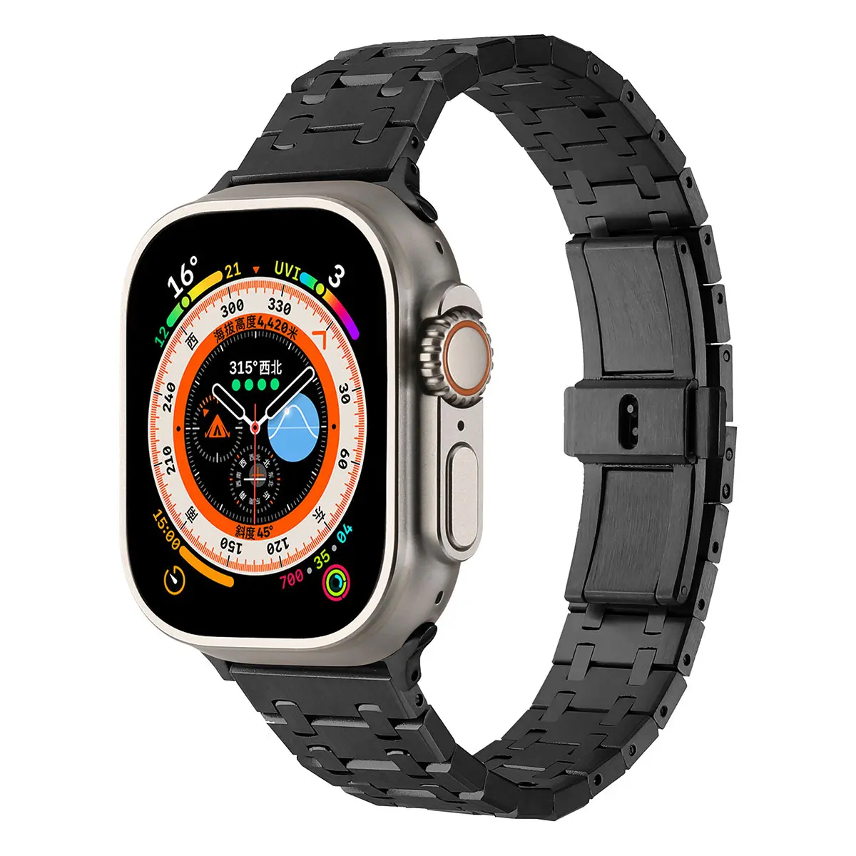 Apple Watch 45 mm Metal Saat Kordonu - Zore KRD-83