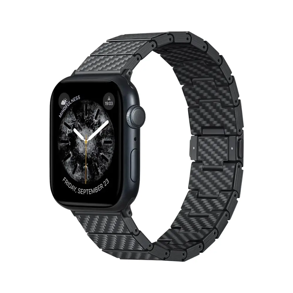 Apple Watch Uyumlu Karbon Fiber Saat Kordonu - Pitaka Modern Serisi