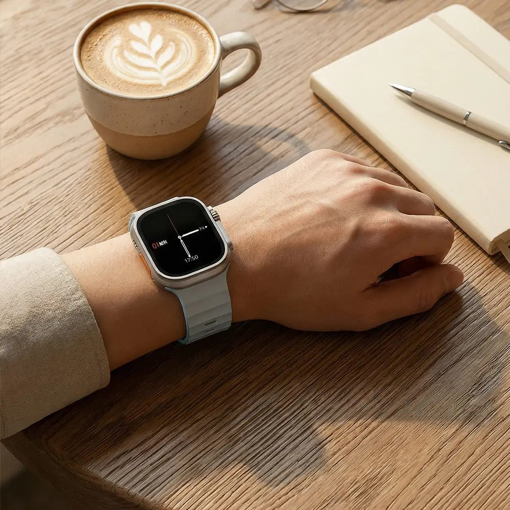 Apple Watch Ultra 49 mm Mıknatıslı Silikon Kordon - Wiwu Mag Secur