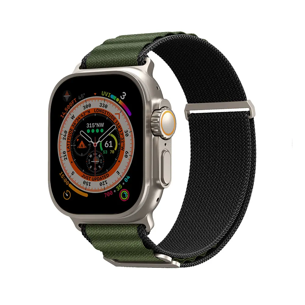 Apple Watch Ultra 49 mm Hasır Örgü Kordon - Skinarma Kobu