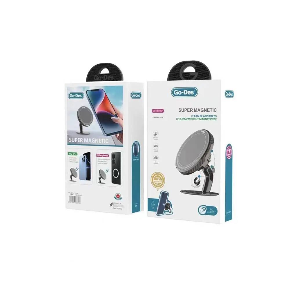 Go Des GD-HD726P 360 Derece Manyetik Araç Telefon Tutucu, Karbon Tasarım