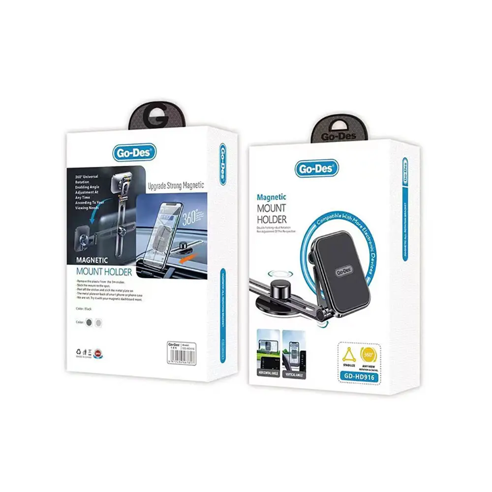 Go Des GD-HD916 Manyetik 360 Derece Dönebilen Araç Telefon Tutacağı