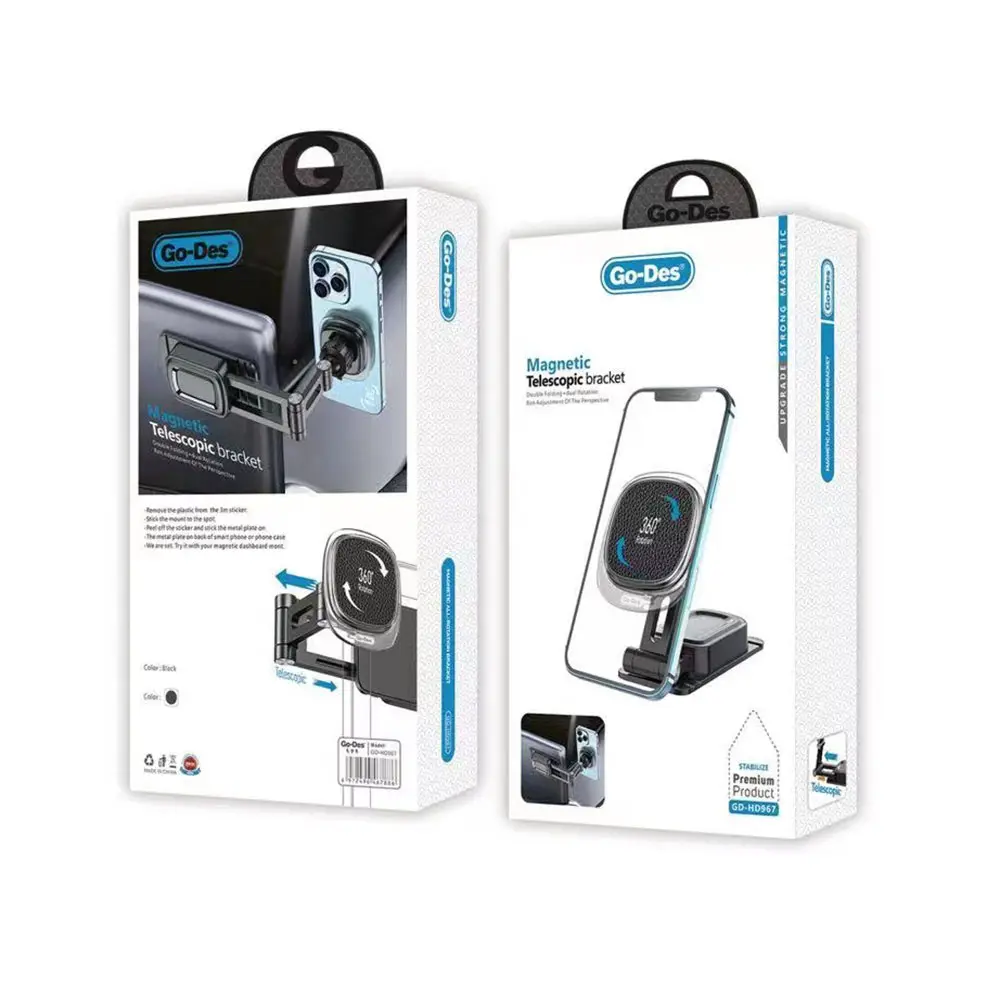 Go Des GD-HD967 360 Derece Dönebilen Manyetik Telefon Tutucu ve Stand
