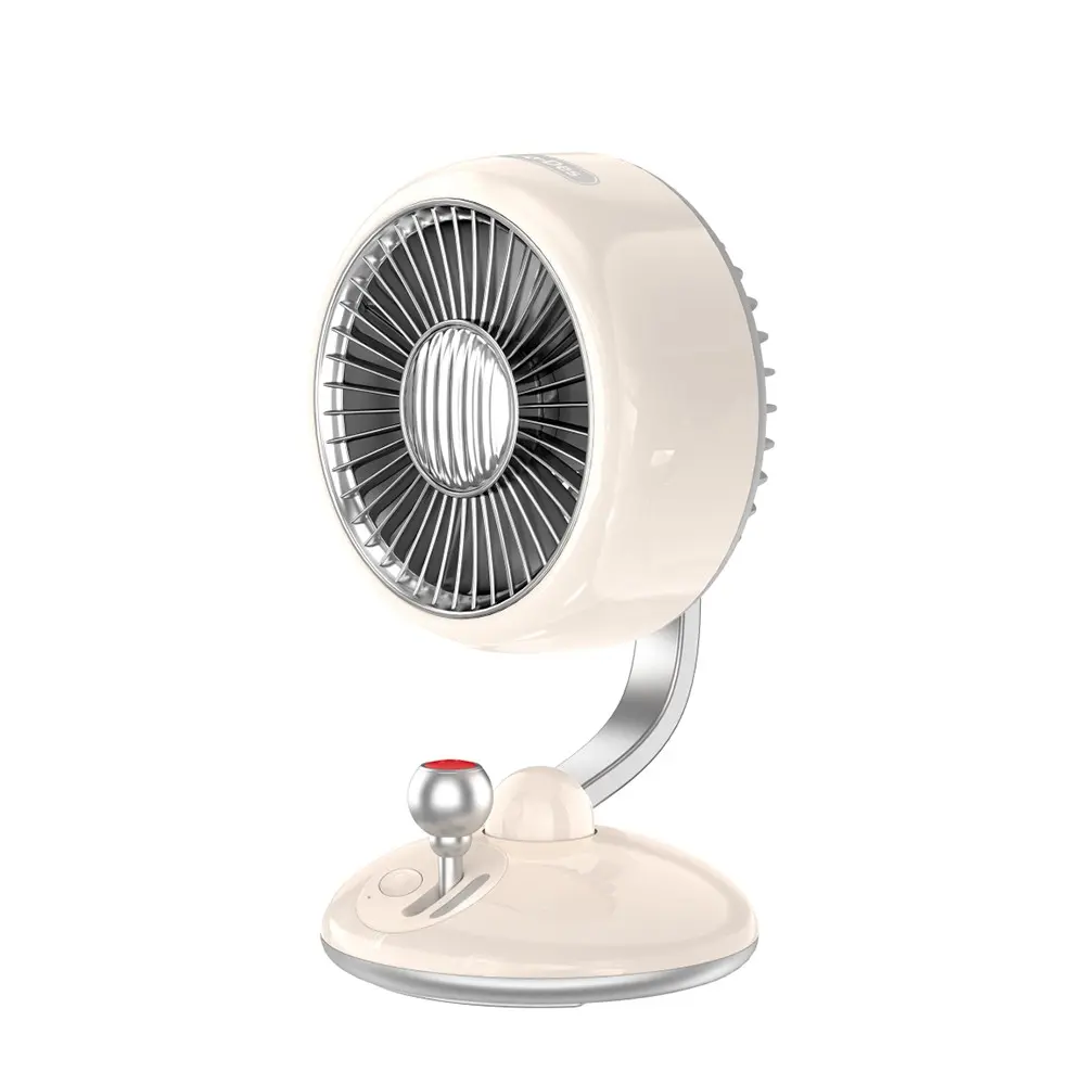 Go Des GD-HS65 Otomatik Salınımlı Gece Lambalı Masa Fanı, Krem