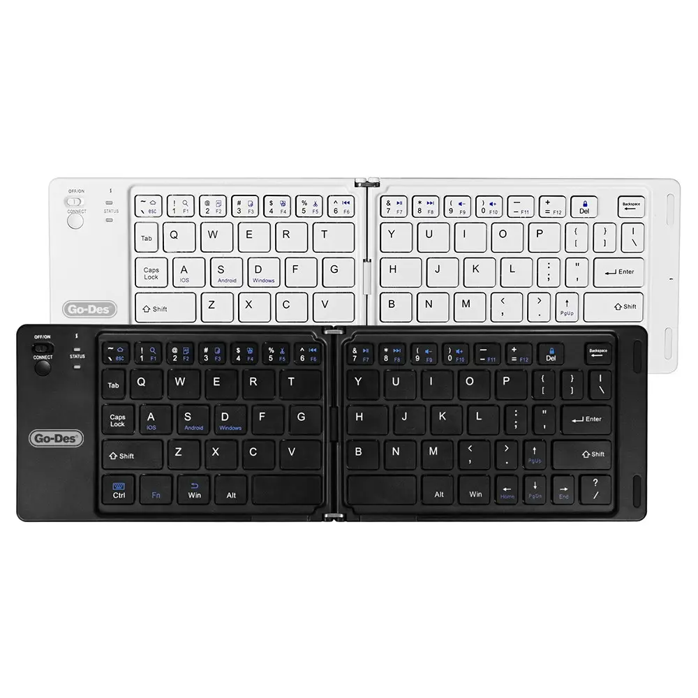 Go Des GD-KB326 Katlanabilir Bluetooth Kablosuz Klavye, Sessiz Tuşlu
