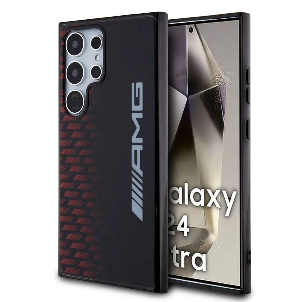 Galaxy S24 Ultra Çift Katmanlı Lisanslı Kılıf - AMG Dörtgen Şerit Desenli