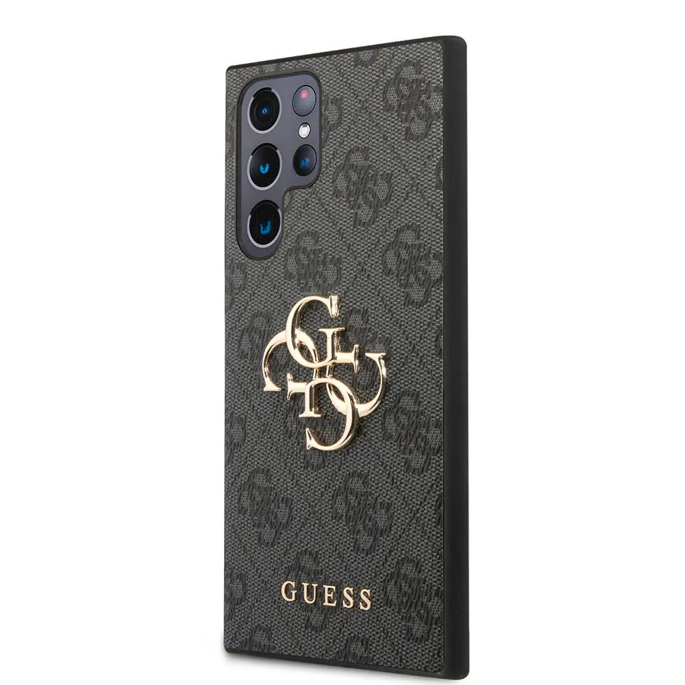 Galaxy S24 Ultra Kılıf, PU Deri 4G Metal Logolu - Guess