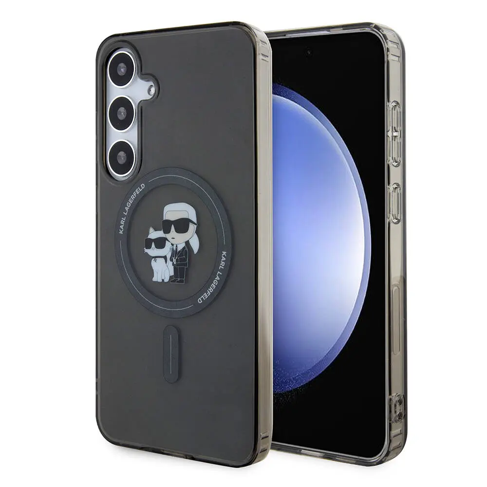 Galaxy S24 Plus MagSafe Uyumlu Kılıf - Karl Lagerfeld Karl & Choupette IML Baskılı