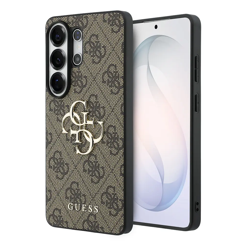 Galaxy S26 Ultra PU Deri Kılıf, Büyük Metal Logo - Guess