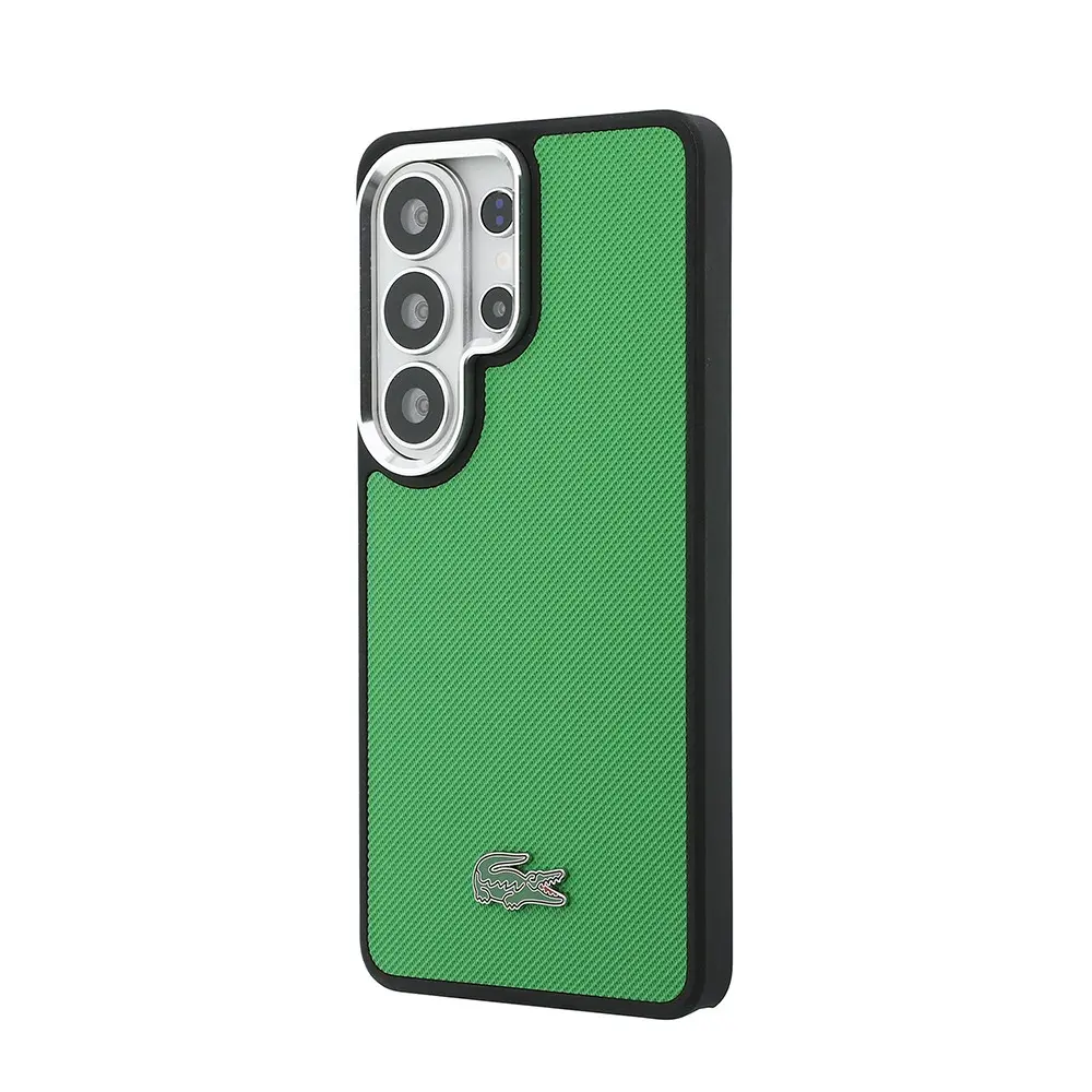 Galaxy S26 Ultra PU Pike Desenli Metal Logolu Kılıf - Lacoste