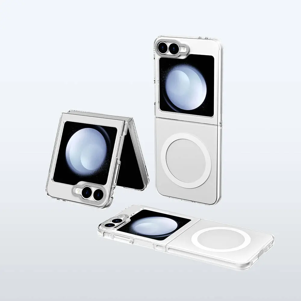 Galaxy Z Flip 6 MagSafe Uyumlu Şeffaf Kılıf - Youngkit Crystal Shield