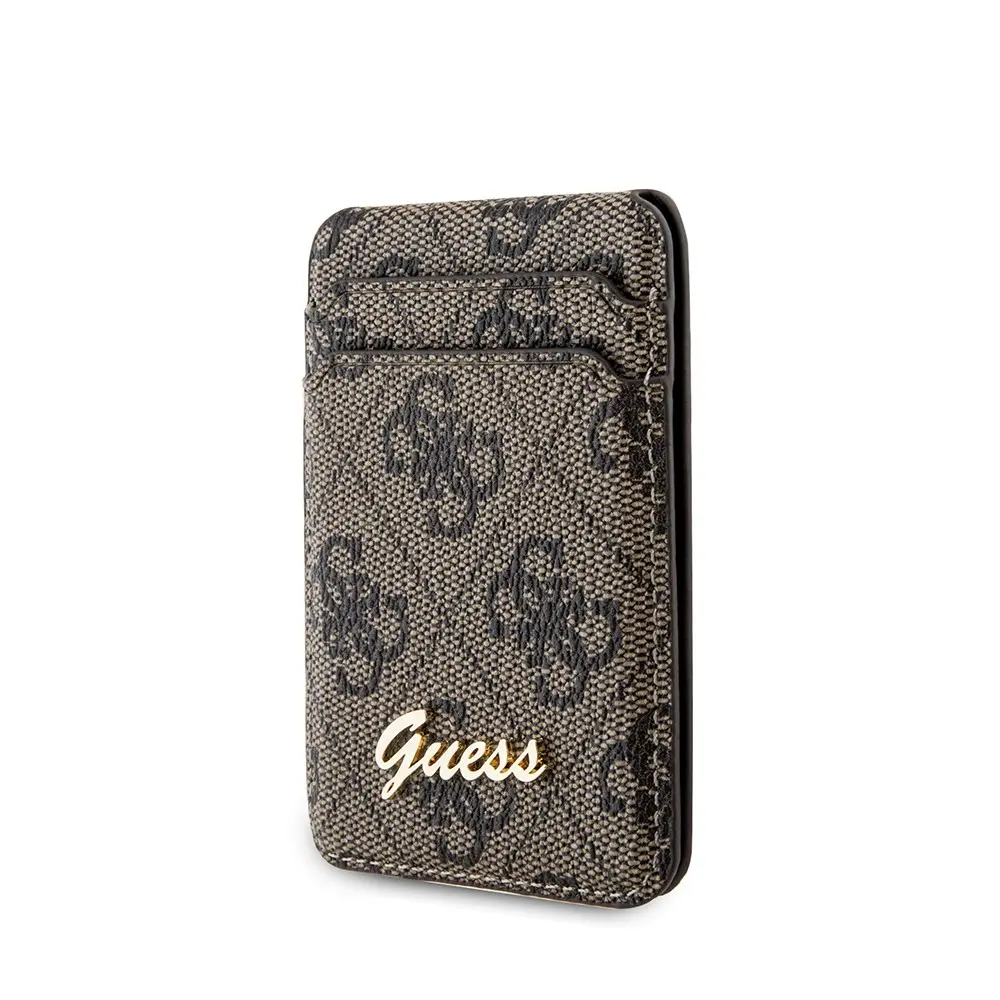 Guess 4G Desenli Metal Script Logolu Manyetik Kartlık
