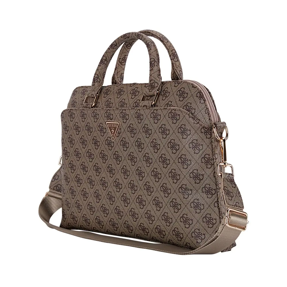 Guess 4G Desenli 15 inç Laptop Çantası, Omuz Askılı